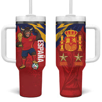 Spain World Football 2026 Tumbler With Handle La Roja 2nd Champion Proud