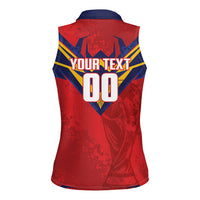 Custom Spain World Football 2026 Women Sleeveless Polo Shirt La Roja 2nd Champion Proud