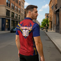 Custom Spain World Football 2026 Zipper Polo Shirt La Roja 2nd Champion Proud