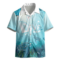 Personalized Dominica Freediving Kid Hawaiian Shirt Leatherback Sea Turtle Ocean Style