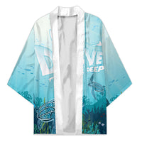 Personalized Dominica Freediving Kimono Leatherback Sea Turtle Ocean Style