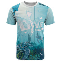 Personalized Dominica Freediving T Shirt Leatherback Sea Turtle Ocean Style