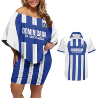 Universidad Dominican Republic Football Custom Couples Matching Off Shoulder Short Dress and Hawaiian Shirt 2025 Go Champions - Wonder Print Shop