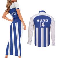 Universidad Dominican Republic Football Custom Couples Matching Short Sleeve Bodycon Dress and Long Sleeve Button Shirt 2025 Go Champions - Wonder Print Shop