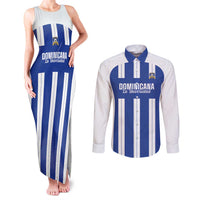 Universidad Dominican Republic Football Custom Couples Matching Tank Maxi Dress and Long Sleeve Button Shirt 2025 Go Champions - Wonder Print Shop
