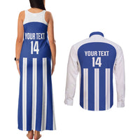 Universidad Dominican Republic Football Custom Couples Matching Tank Maxi Dress and Long Sleeve Button Shirt 2025 Go Champions - Wonder Print Shop