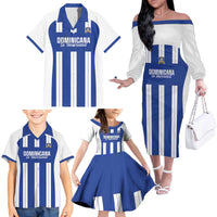 Universidad Dominican Republic Football Custom Family Matching Off The Shoulder Long Sleeve Dress and Hawaiian Shirt 2025 Go Champions - Wonder Print Shop