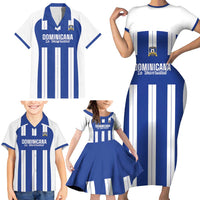 Universidad Dominican Republic Football Custom Family Matching Short Sleeve Bodycon Dress and Hawaiian Shirt 2025 Go Champions - Wonder Print Shop