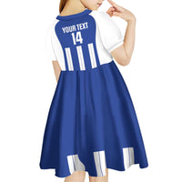 Universidad Dominican Republic Football Custom Kid Short Sleeve Dress 2025 Go Champions - Wonder Print Shop