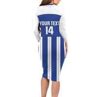 Universidad Dominican Republic Football Custom Long Sleeve Bodycon Dress 2025 Go Champions - Wonder Print Shop