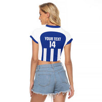 Universidad Dominican Republic Football Custom Raglan Cropped T Shirt 2025 Go Champions - Wonder Print Shop