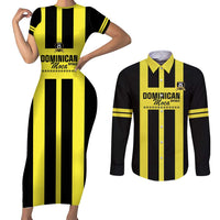 Moca Dominican Republic Football Custom Couples Matching Short Sleeve Bodycon Dress and Long Sleeve Button Shirt 2025 Come On The Cradle - Wonder Print Shop