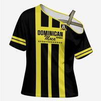 Moca Dominican Republic Football Custom Cross Shoulder Shirt 2025 Come On The Cradle - Wonder Print Shop