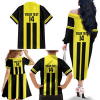 Moca Dominican Republic Football Custom Family Matching Off The Shoulder Long Sleeve Dress and Hawaiian Shirt 2025 Come On The Cradle - Wonder Print Shop
