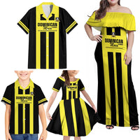 Moca Dominican Republic Football Custom Family Matching Off Shoulder Maxi Dress and Hawaiian Shirt 2025 Come On The Cradle - Wonder Print Shop