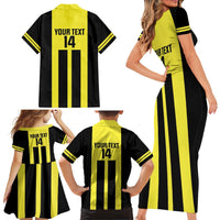 Moca Dominican Republic Football Custom Family Matching Short Sleeve Bodycon Dress and Hawaiian Shirt 2025 Come On The Cradle - Wonder Print Shop