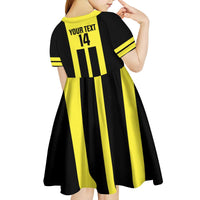 Moca Dominican Republic Football Custom Kid Short Sleeve Dress 2025 Come On The Cradle - Wonder Print Shop
