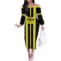 Moca Dominican Republic Football Custom Off The Shoulder Long Sleeve Dress 2025 Come On The Cradle - Wonder Print Shop