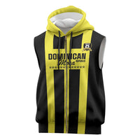 Moca Dominican Republic Football Custom Sleeveless Zip Hoodie 2025 Come On The Cradle - Wonder Print Shop
