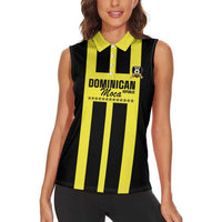 Moca Dominican Republic Football Custom Women Sleeveless Polo Shirt 2025 Come On The Cradle - Wonder Print Shop