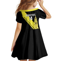 Cradle Of Dominican Republic Football Custom Family Matching Off The Shoulder Long Sleeve Dress and Hawaiian Shirt Go Moca Diagonal Style - Wonder Print Shop