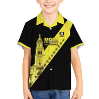 Cradle Of Dominican Republic Football Custom Family Matching Short Sleeve Bodycon Dress and Hawaiian Shirt Go Moca Diagonal Style - Wonder Print Shop