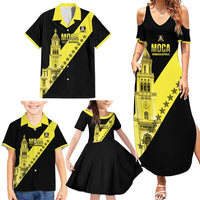 Cradle Of Dominican Republic Football Custom Family Matching Summer Maxi Dress and Hawaiian Shirt Go Moca Diagonal Style - Wonder Print Shop