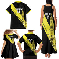 Cradle Of Dominican Republic Football Custom Family Matching Tank Maxi Dress and Hawaiian Shirt Go Moca Diagonal Style - Wonder Print Shop