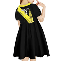 Cradle Of Dominican Republic Football Custom Kid Short Sleeve Dress Go Moca Diagonal Style - Wonder Print Shop