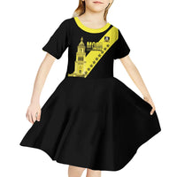 Cradle Of Dominican Republic Football Custom Kid Short Sleeve Dress Go Moca Diagonal Style - Wonder Print Shop