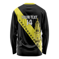 Cradle Of Dominican Republic Football Custom Long Sleeve Shirt Go Moca Diagonal Style - Wonder Print Shop