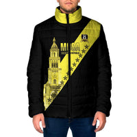 Cradle Of Dominican Republic Football Custom Padded Jacket Go Moca Diagonal Style - Wonder Print Shop