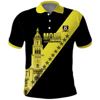 Cradle Of Dominican Republic Football Custom Polo Shirt Go Moca Diagonal Style - Wonder Print Shop