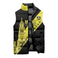 Cradle Of Dominican Republic Football Custom Sleeveless Puffer Jacket Go Moca Diagonal Style - Wonder Print Shop