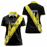 Cradle Of Dominican Republic Football Custom Women Polo Shirt Go Moca Diagonal Style - Wonder Print Shop