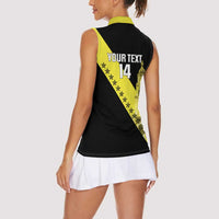 Cradle Of Dominican Republic Football Custom Women Sleeveless Polo Shirt Go Moca Diagonal Style - Wonder Print Shop