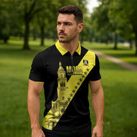 Cradle Of Dominican Republic Football Custom Zipper Polo Shirt Go Moca Diagonal Style - Wonder Print Shop