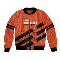 Cibao Dominican Republic Football Custom Bomber Jacket Vamos La Bestia Naranja - Wonder Print Shop