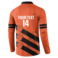 Cibao Dominican Republic Football Custom Button Sweatshirt Vamos La Bestia Naranja - Wonder Print Shop