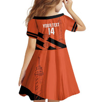 Cibao Dominican Republic Football Custom Family Matching Mermaid Dress and Hawaiian Shirt Vamos La Bestia Naranja - Wonder Print Shop