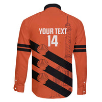 Cibao Dominican Republic Football Custom Family Matching Off The Shoulder Long Sleeve Dress and Hawaiian Shirt Vamos La Bestia Naranja - Wonder Print Shop