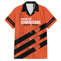 Cibao Dominican Republic Football Custom Family Matching Off Shoulder Maxi Dress and Hawaiian Shirt Vamos La Bestia Naranja - Wonder Print Shop