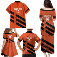 Cibao Dominican Republic Football Custom Family Matching Puletasi and Hawaiian Shirt Vamos La Bestia Naranja - Wonder Print Shop