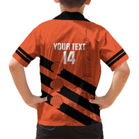 Cibao Dominican Republic Football Custom Family Matching Short Sleeve Bodycon Dress and Hawaiian Shirt Vamos La Bestia Naranja - Wonder Print Shop