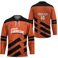 Cibao Dominican Republic Football Custom Hockey Jersey Vamos La Bestia Naranja - Wonder Print Shop