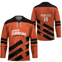 Cibao Dominican Republic Football Custom Hockey Jersey Vamos La Bestia Naranja - Wonder Print Shop