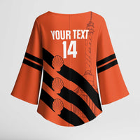 Cibao Dominican Republic Football Custom Kimono Sleeve Blouse Vamos La Bestia Naranja - Wonder Print Shop