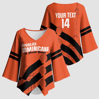 Cibao Dominican Republic Football Custom Kimono Sleeve Blouse Vamos La Bestia Naranja - Wonder Print Shop