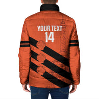 Cibao Dominican Republic Football Custom Padded Jacket Vamos La Bestia Naranja - Wonder Print Shop