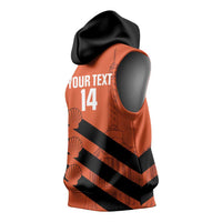 Cibao Dominican Republic Football Custom Sleeveless Hoodie Vamos La Bestia Naranja - Wonder Print Shop